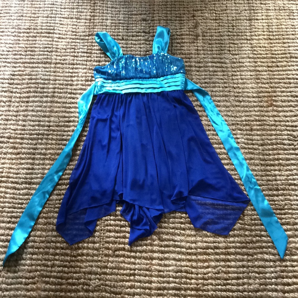 Kids blue sequins dress